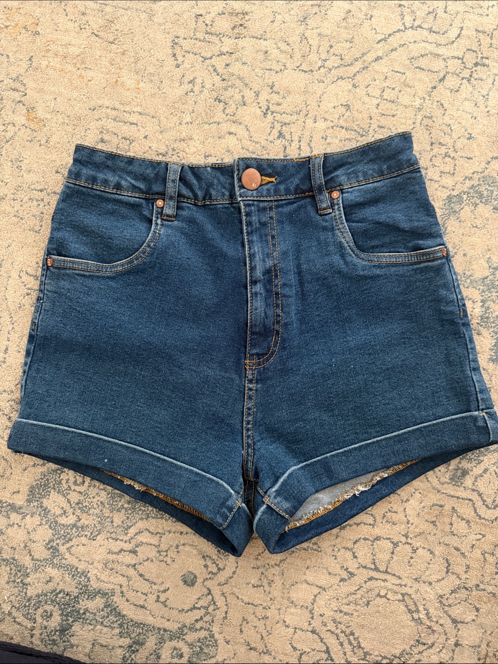 High-Rise Denim Shorts